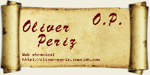 Oliver Periz vizit kartica
